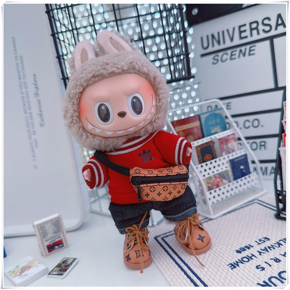 Labubu Doll Outfit - Cute Cotton Coat & Accessories for 10cm & 17cm Vinyl Dolls