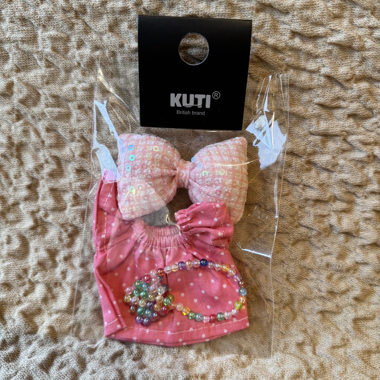 Labubu Doll Outfit Set with Pearl Bag - Polka Dot & Floral Styles