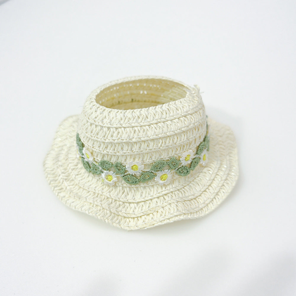 Labubu Doll Summer Outfit with Straw Hat & Accessories for 15cm Vinyl Doll