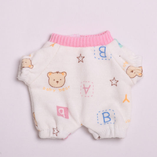 Labubu Doll Pajama Outfit - Pink Letter & Blue Bear Styles