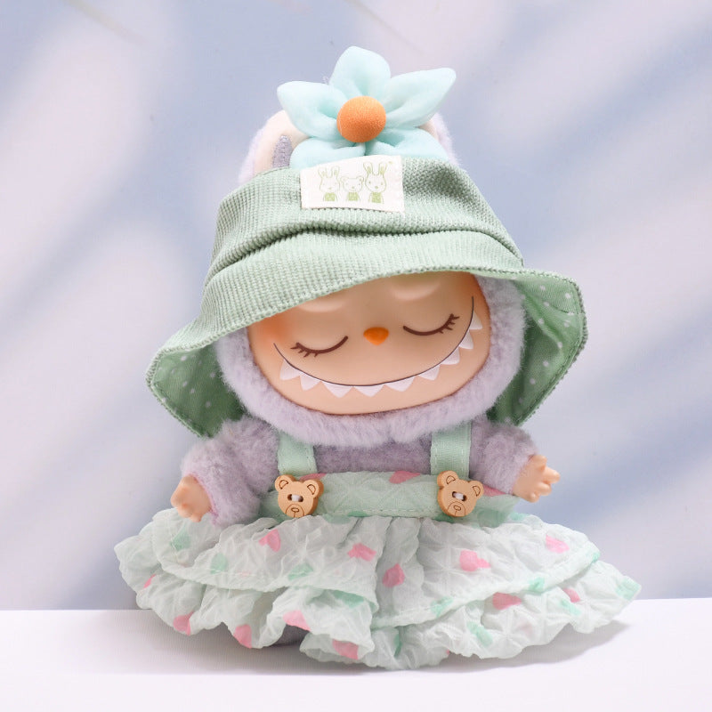 Only baby clothes] one, two and three generations of pendants labubu clothes puffy gauze skirt hat suit cloth cloth for baby clothes