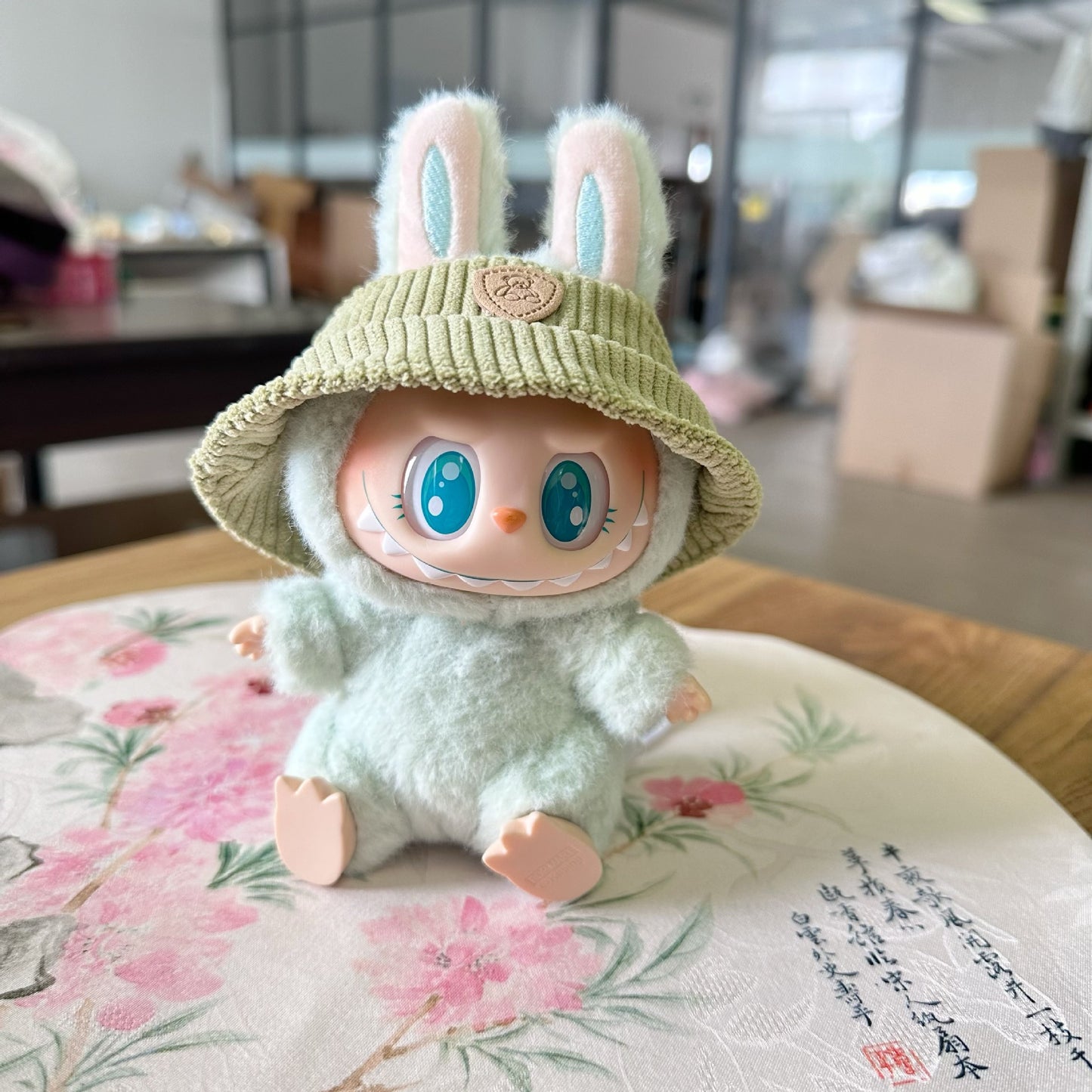 Clothes Only] The First and Second Generation Blind Box Labubu Doll Clothes Pendant LABUBU suit for Mustard Green Plaid