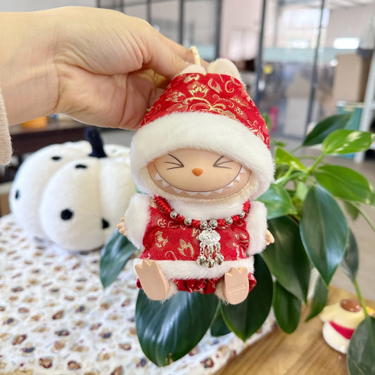 Only clothes] the first and second generation blind box labubu new year clothes blind box LABUBU suit new year clothes for Tang suit