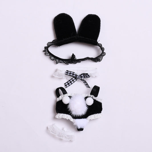 Labubu Bunny Girl Outfit for 1st & 2nd Gen Pendants - Black & Red