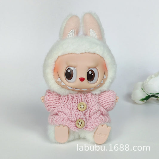 Labubu Doll Outfit - 17cm Sweater, Skirt & Bag Set for 1st-3rd Gen