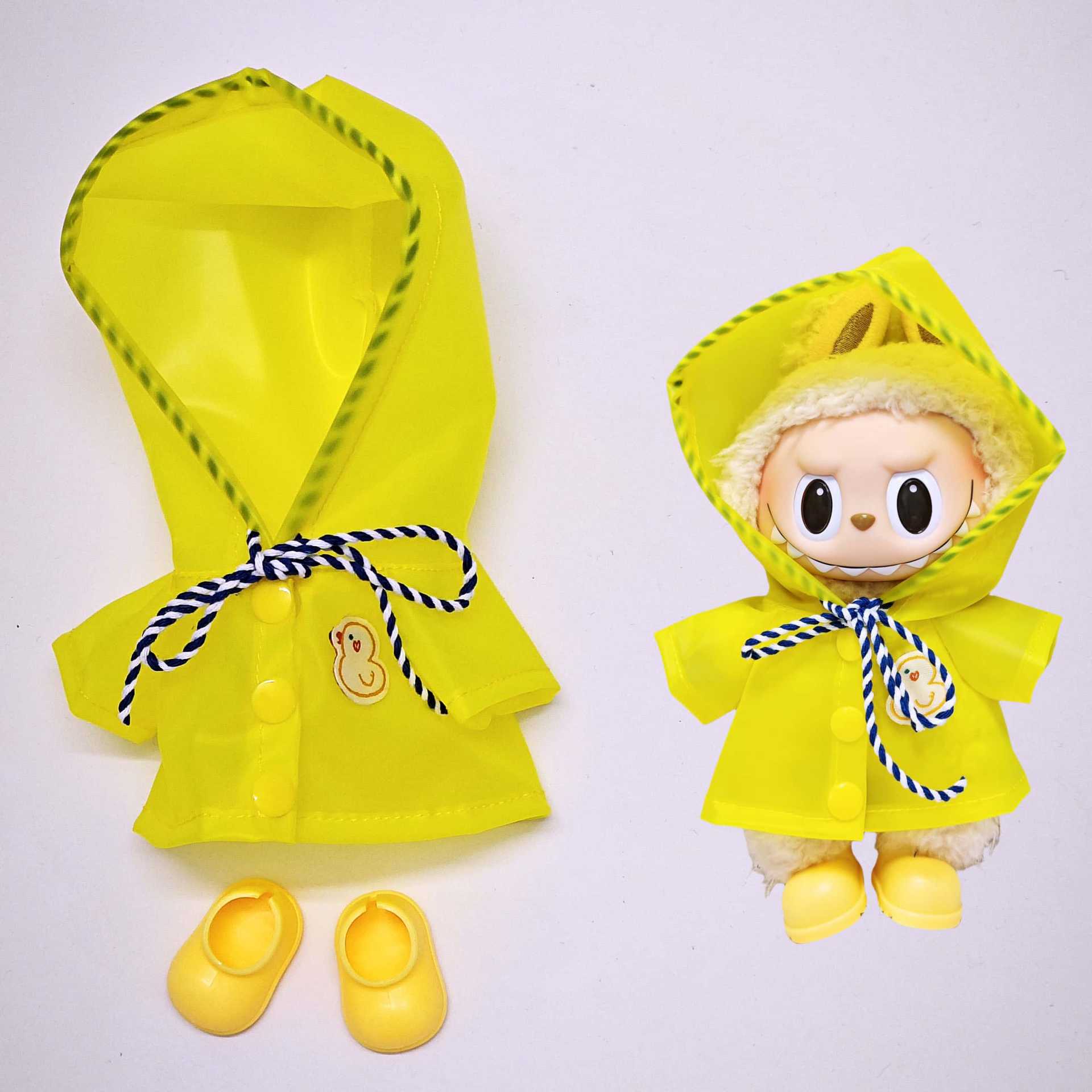 Labubu Doll Raincoat Outfit for 15cm & 17cm Dolls - Macaron Style