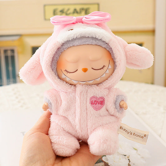One or two generations of labubu doll clothes vinyl blind box pendant labubu melody clothes cartoon shark even into clothes