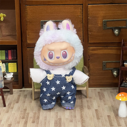 Labubu Doll Clothes 17cm Pendant First, Second and Third Generation Vinyl Plush Doll Replacement Clothes Set Wholesale