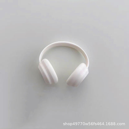 Suitable for Labubu Pendant Doll Headphones 10cm Cotton Doll Macaron Head-Mounted Labubu Headphones Matching