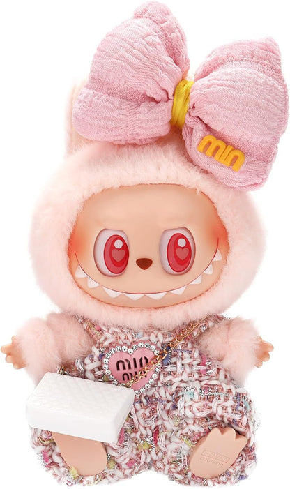 Clothes Only] New Rab Cloth Doll Clothes Fragrant Style Jumbo suit LABUBU Hair Accessories for Bow