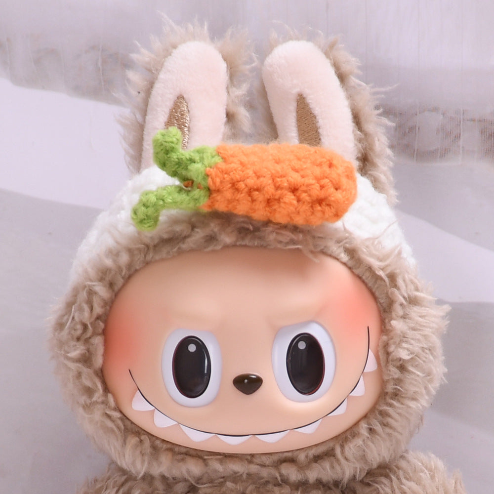 Labubu Doll Clothes - Striped Sweater & Headband Outfit for 1st & 2nd Gen Pendant