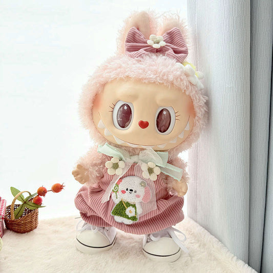 Labubu Doll Overalls & Dresses for 38cm Vinyl Doll
