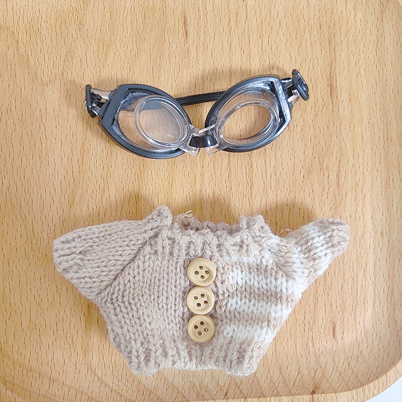 17cm Rab cloth doll clothes labubu plush doll clothes doll sit generation 2 generation hat sweater