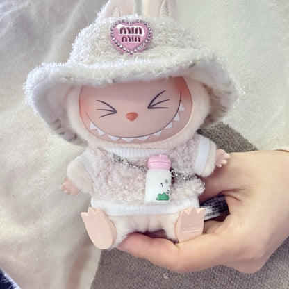 Only clothes] the first and second generation pendant labubu doll clothes circle smiley face shirt kettle suit LABUBU