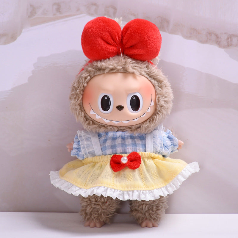 Only clothes] 17cm pendant pull cloth cloth for clothes spring and summer dress suit labubu baby dress cute