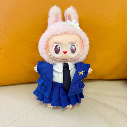 Only Clothes] Popmart Third Generation Labubu Doll Suit Suit Uniform Suit Labubu Campus Uniform for Boys and Girls