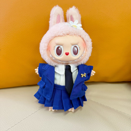 Only Clothes] Popmart Third Generation Labubu Doll Suit Suit Uniform Suit Labubu Campus Uniform for Boys and Girls