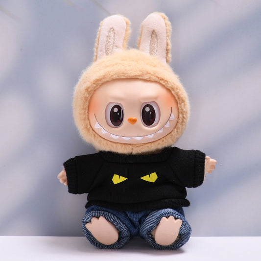 Only baby clothes] one or two generation pendant labubu clothes tide T-shirt jeans cap suit cloth baby clothes