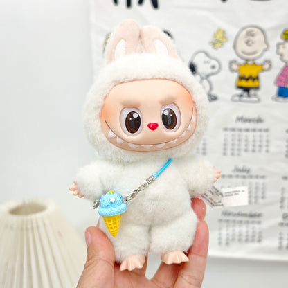 Labubu Doll Clothes Set - Sweater, Shawl & Hat for 1st-3rd Gen Pendants