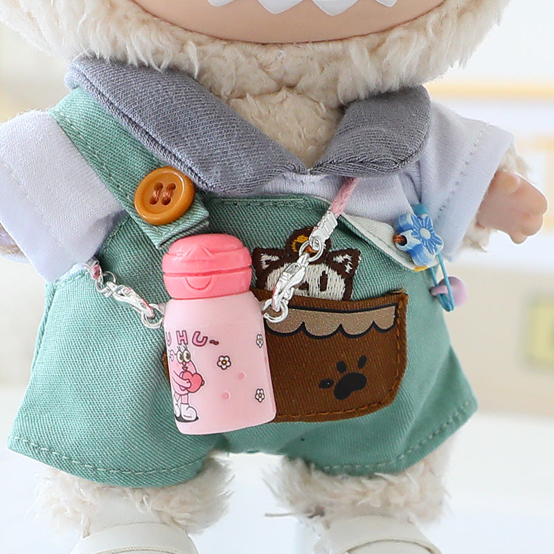 Labubu Doll Clothes Generation 2 Generation Pond Glue Blind Box Hanging Clothes Bracing Cloth for T-Shirt Suspenders Hat Eyes