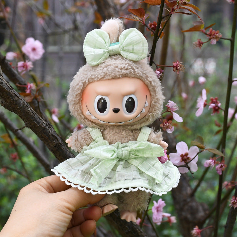 Only clothes] 17cm pendant pull cloth cloth for clothes spring and summer dress suit labubu baby dress cute