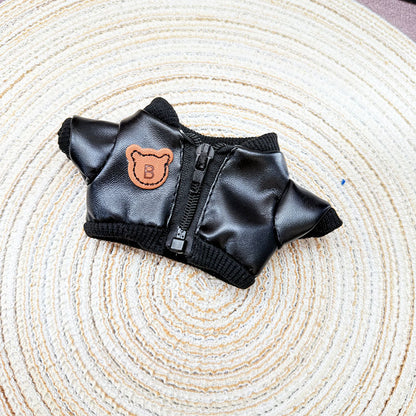 17cm Labubu Doll Clothes - Leather Outfits & Accessories for 1st/2nd Gen