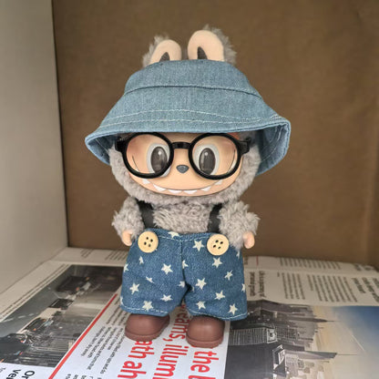 [clothes only] doll clothes for 17cm pendant pull cloth labubu vinyl doll clothes