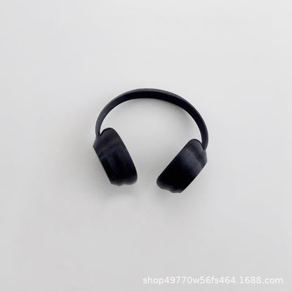 Suitable for Labubu Pendant Doll Headphones 10cm Cotton Doll Macaron Head-Mounted Labubu Headphones Matching