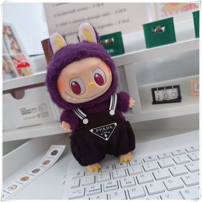 Labubu Doll Clothes - 17cm & 10cm Cotton Overalls & T-Shirts