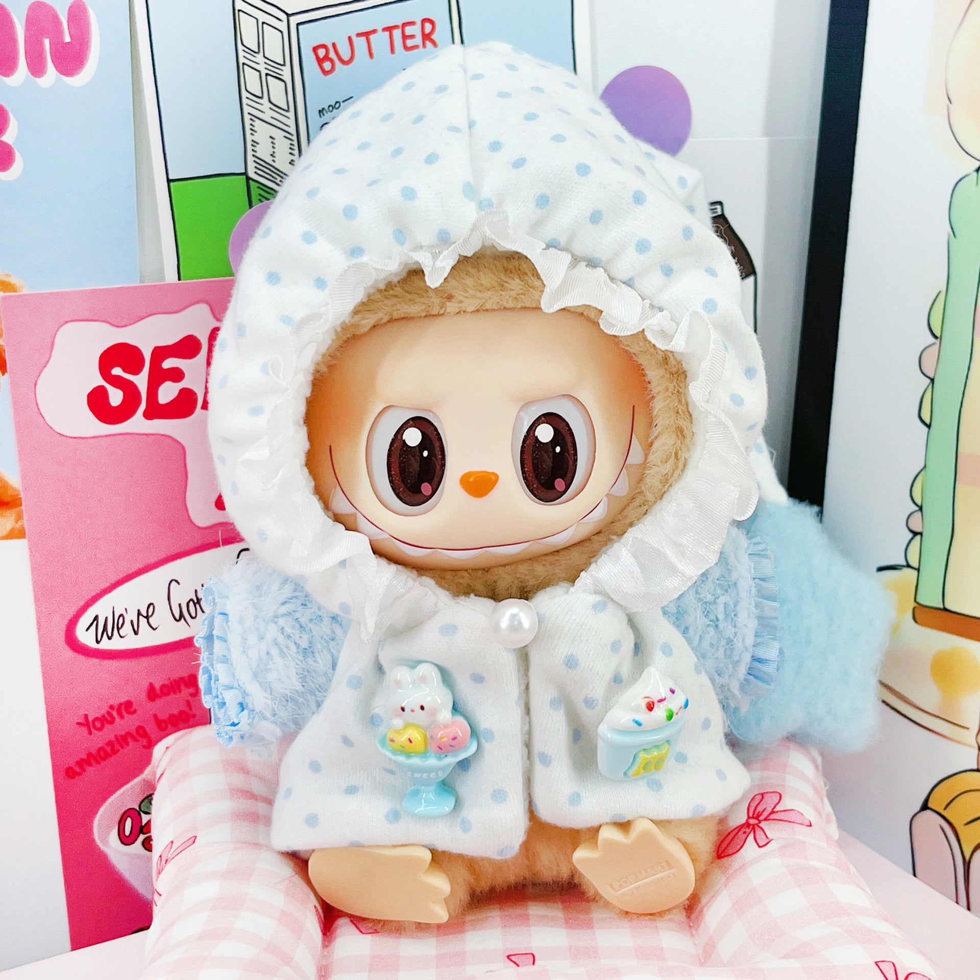 Labubu Doll Outfit Set - 17cm Vinyl Doll Clothes (Multiple Styles)