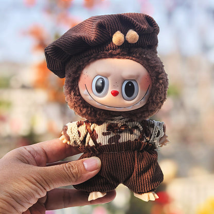Super Q cute labubu doll 17cm pendant generation for doll plush doll vinyl face change