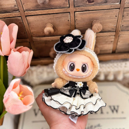 Labubu Doll Dress Set with Hairband & Bag for 1st-3rd Gen