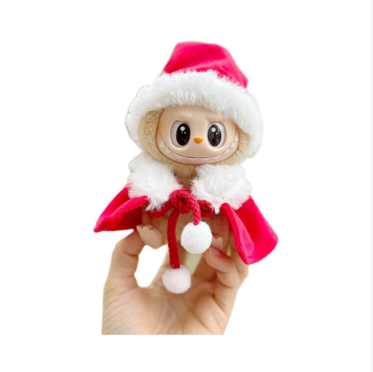 Clothes Only] LABUBU Clothes One and Two Generation Blind Box Rab Doll Christmas Cloak Cape suit New Year Clothes