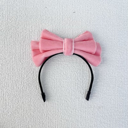 Labubu Sp Bow Headband Fugitive Princess Hair Accessories Elegant Bow Headband Sweet Velvet