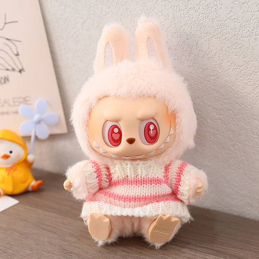 One, two and three generations of blind box with Labubu baby clothes pendant cloth cloth sit party clothes sweater hat accessories