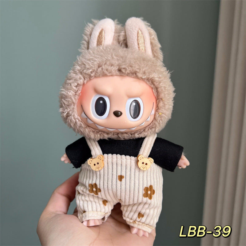 17cm Labubu Doll Outfit Set - Changeable Clothes for Plush Toy