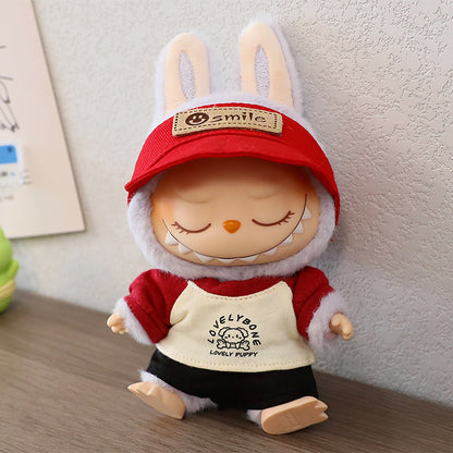 Labubu Doll Sportswear Outfit - T-Shirt, Sneakers & Peaked Cap
