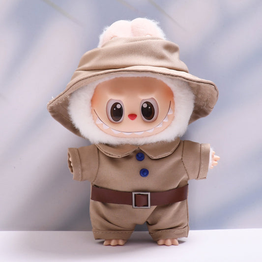 Only clothes] the first and second generation of labubu pendant clothes work clothes jumpsuit labubu change baby clothes to replace