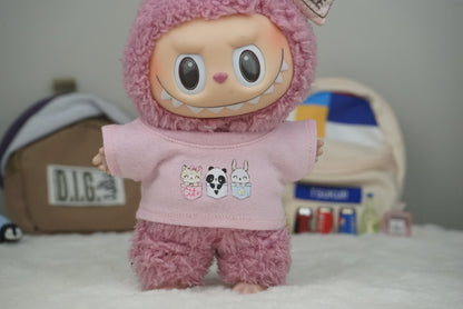 Labubu Doll Summer Watermelon Dress Outfit for 17cm Doll