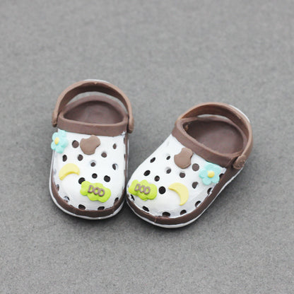 Labubu17CM Rab Bao-ao Hug 6 Points BJD Doll 15CM Doll EXO Sandals Sand Hole Slippers
