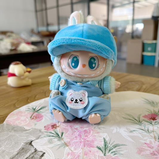 Only clothes] the first and second generations of labubu sit party doll clothes LABUBU suit for bear straps