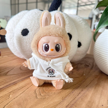 Clothes Only] Second Generation Pendant Rab Sit Party Series Doll Doll Hooded Sweatshirt LABUBU Clothes