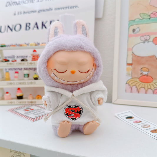 Labubu Doll Hooded Sweatshirt & Outfit Set for 10cm & 17cm Dolls