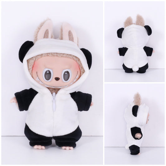 New 15CM Labubu Doll Plush Cute Doll Dress Labubu OB11BJD Clothes Only)