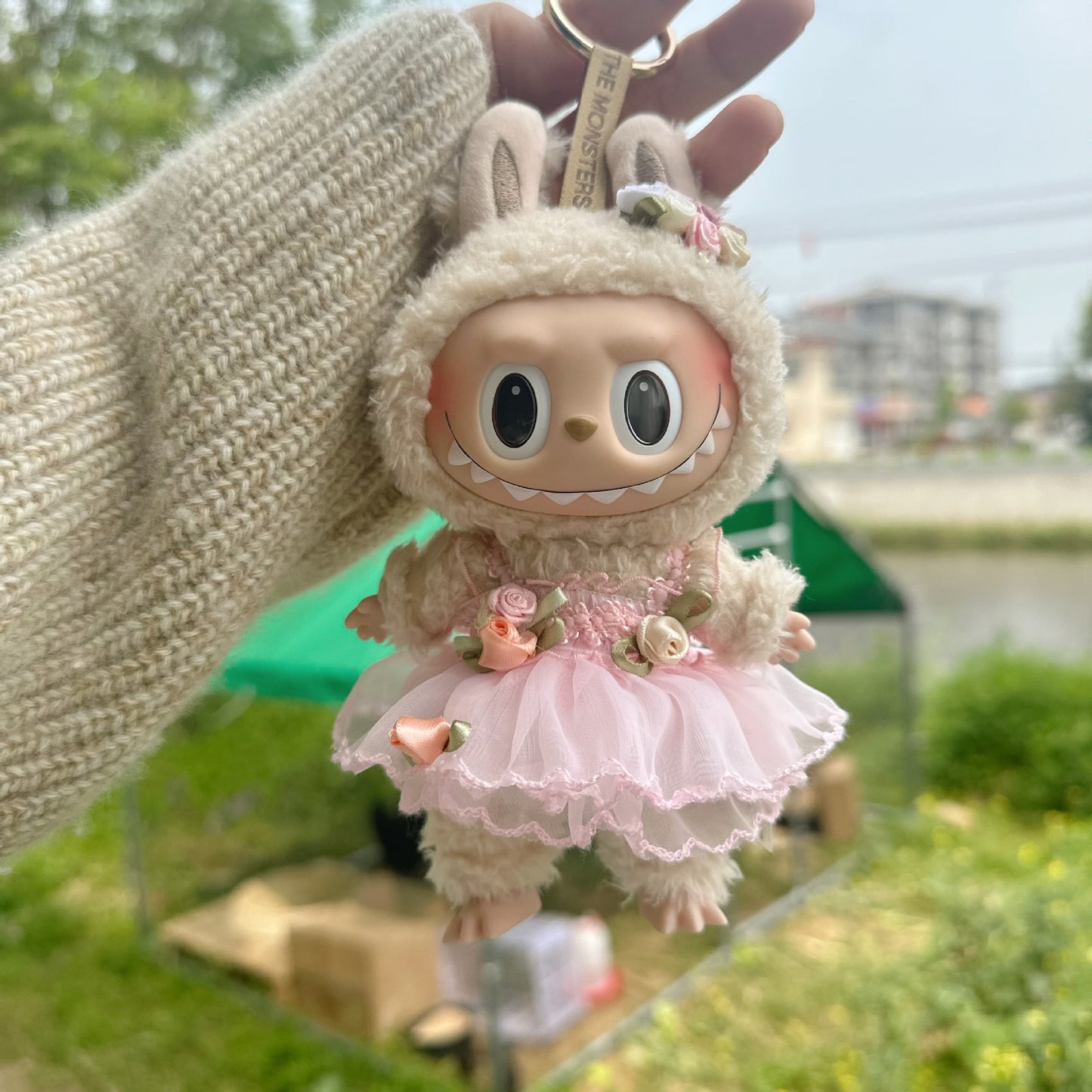 Only clothes] LABUBU doll 17CM key chain cloth cloth clothes Bailey suit pendant doll clothes full