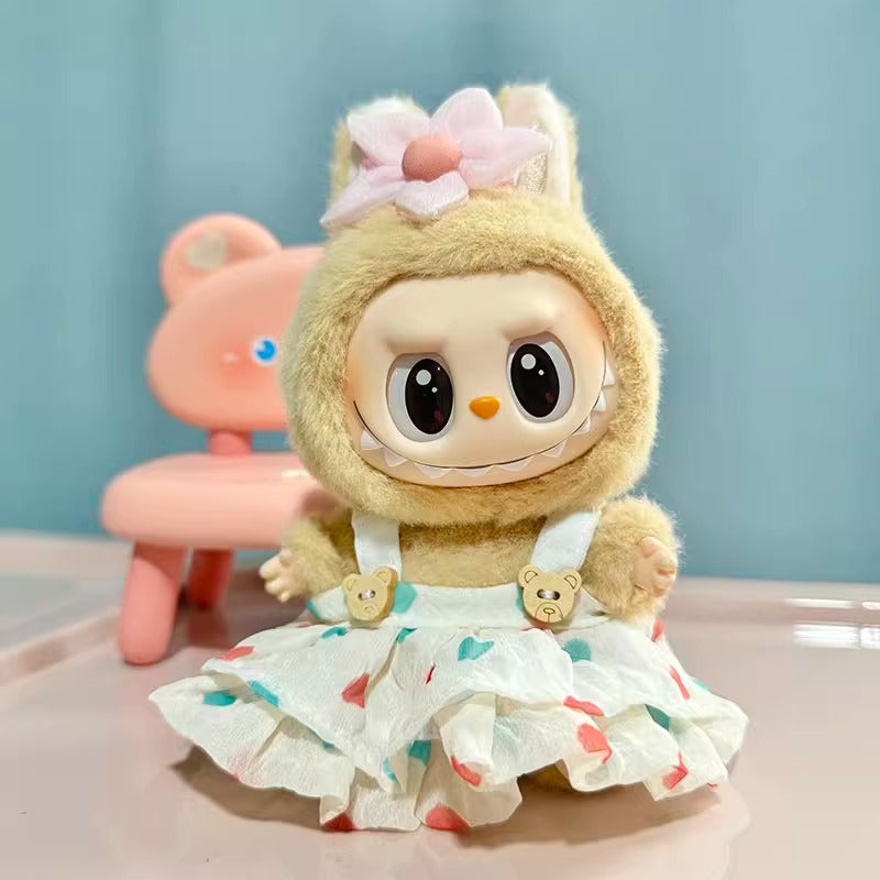 Clothes Only] First/Second Generation Pendant Labubu Clothes Rab Sit Party Doll Shark Elk suit
