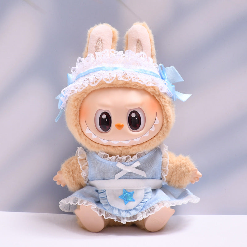 Only clothes] the first and second generations sit on the cloth cloth hanging clothes labubu doll star apron maid skirt