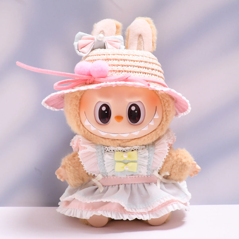 Only clothes] 17cm pendant pull cloth cloth for clothes spring and summer dress suit labubu baby dress cute