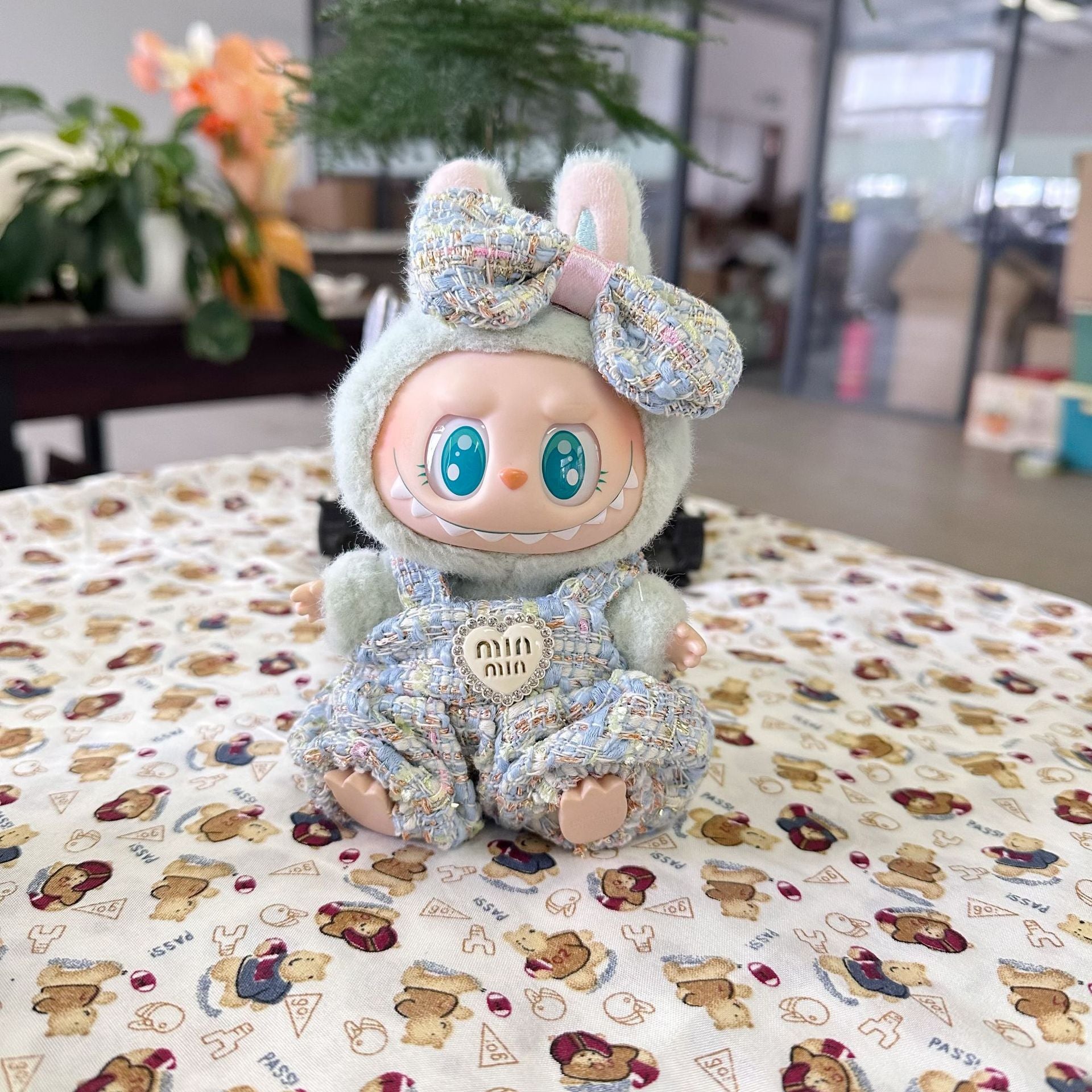 Clothes Only] Bubble Mart LABUBU Sit Party Second Generation Vinyl Doll Clothes MIN Jumpsuit New