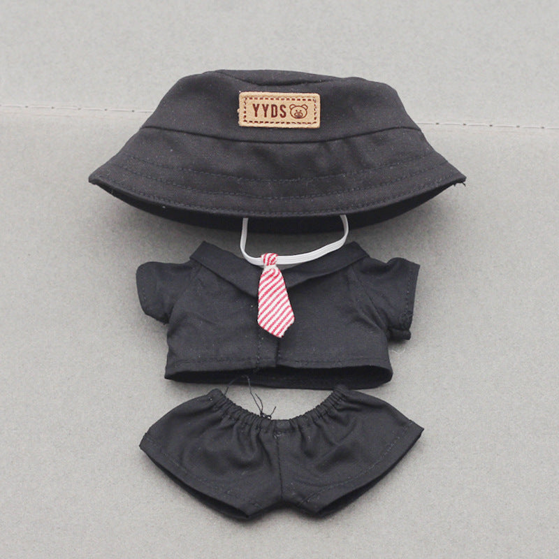 Labubu Doll Fisherman Hat & Outfit Set for 10cm & 17cm Vinyl Dolls